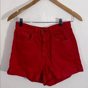 American Apparel Red Shorts.